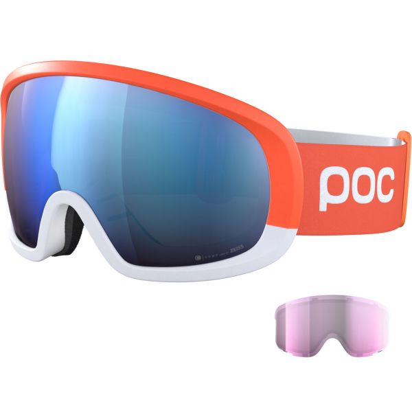 POC Fovea Mid Clarity Comp Fluorescent Orange/hydrogen White/spektris Blue + Lente Di Riserva -Head Sci Negozio 22 fovea mid clarity comp 40409