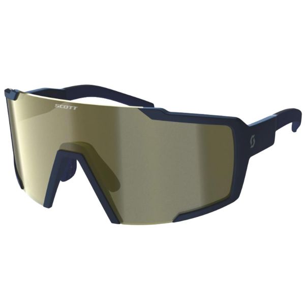 Scott Shield Compact Sunglasses Submariner Blue/gold Chrome -Head Sci Negozio 22h SCT289235
