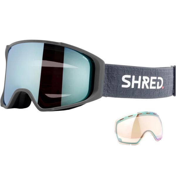Shred Simplify Grey CBL 2.0 Deep Blue Mirror + Lente Di Ricambio -Head Sci Negozio