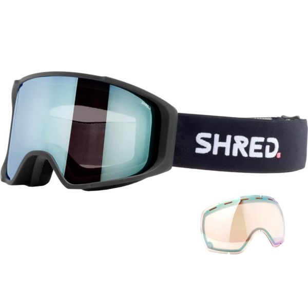 Shred Simplify Black CBL 2.0 Deep Blue Mirror + Lente Di Ricambio -Sci Attrezzatura