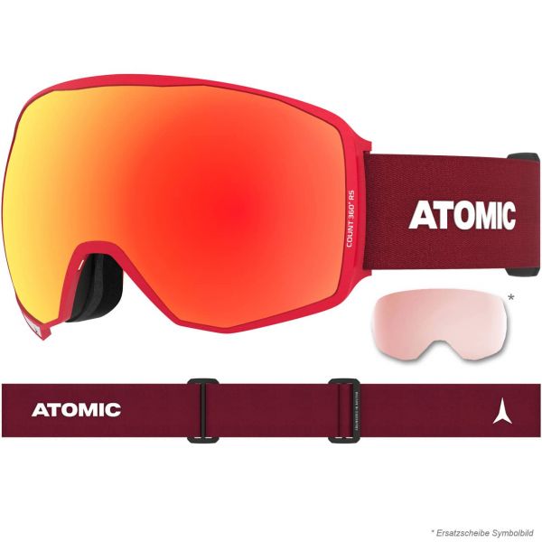 Atomic Count 360° HD RS Red + 2 Lenti Di Riserva -Negozio Di Attrezzatura Da Sci 20 count 360 hd